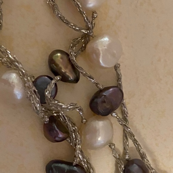 Cultured freshwater pearl beaded necklace 40 inch - Picture 13 of 13